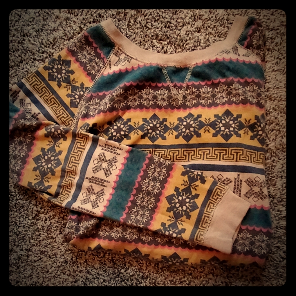 patterned snowflake christmas sweater